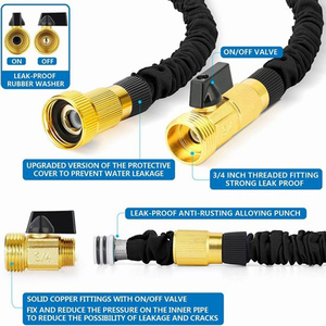Automatic Portable Adjustable Latex Hot Flexible with 10 Function <b>Spray</b> Nozzle Anti-leakage Expandable Garden - Product Image 2
