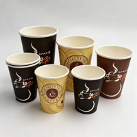 Gobelet en papier kraft jetable de haute qualité, personnalisable, avec couvercle, écologique, à paroi simple, pour boissons gazeuses