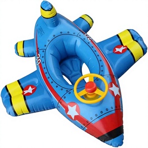Flugzeug-<span class=keywords><strong>Baby</strong></span>-Schwimmreifen, aufblasbares Poolspielzeug aus PVC-Material mit 25 kg Tragkraft für Kleinkinder Jungen - Product Image 1