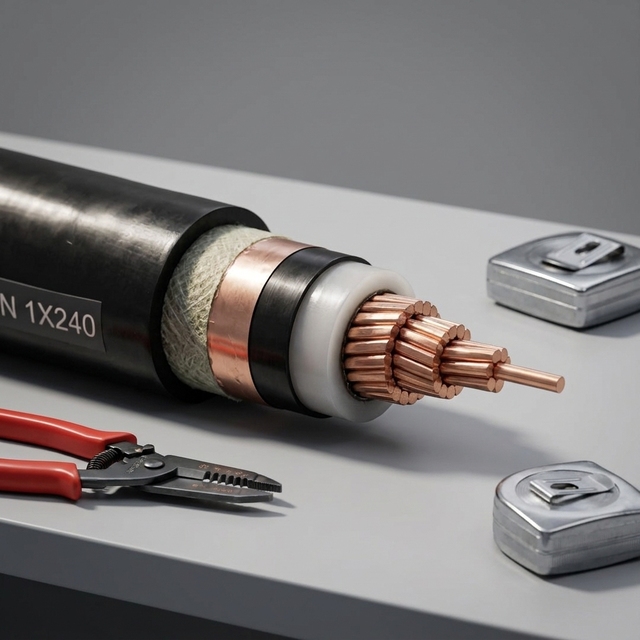 8.7/15kV Copper Conductor XLPE Insulated Steel Wire Armoured Medium Voltage Power Cable