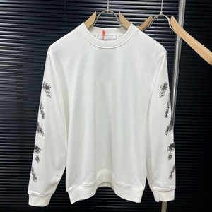 Suéter informal de moda para hombre, 100% algodón, holgado, transpirable, blanco, clásico, vintage, con diseño de flecha. - Product Image 2