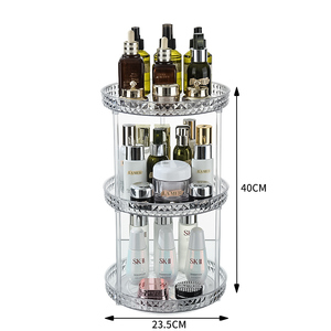 Light luxury high-end adjustable height rotating storage rack
