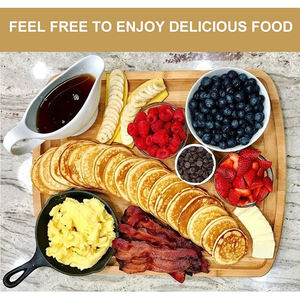 Planche à découper rectangulaire <span class=keywords><strong>barbecue</strong></span> 63 trous bambou support de broche alimentaire incurvé pour fête de restauration - Product Image 5