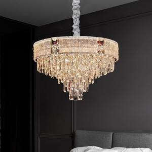Lustre en verre suspendu pour salon, lustres modernes de luxe en cristal k9 pour villas - Product Image 6