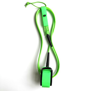 Laisse de planche de surf OEM personnalisée vert lime 7mm en <span class=keywords><strong>Super</strong></span> PU marin avec doubles rotules pour SUP et shortboard - Product Image 4