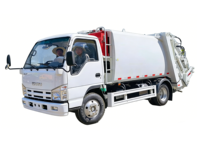 Nouveau camion compacteur d'ordures Isuzu 6-7 CBM à chargement arrière, moteur diesel Euro 6, empattement 3360 mm, boîte de vitesses 4x2, usage municipal