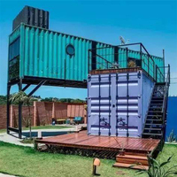 Casa Contenedor Modular Desmontable de 20 pies de Bajo Costo con Paneles Sándwich, Instalación Rápida, para Oficina, Hogar, Hotel, Escuela, Hospital, Centro Comercial, Uso en Exteriores