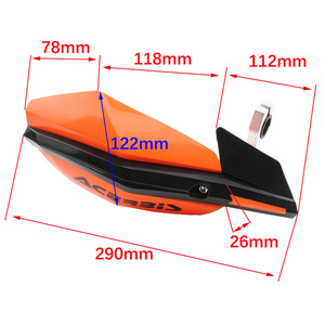 Protège-mains de moto tout-terrain ZUQING, couverture intégrale 130 mm, en aluminium et PP, orange, rouge, blanc, bleu, noir, jaune, protection de guidon - Product Image 2