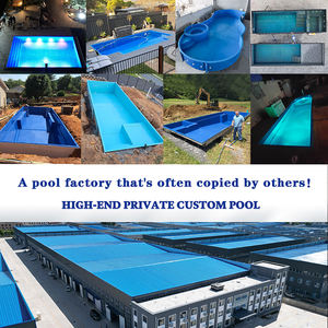 Piscine de nage à vagues en fibre de verre de grande taille sur mesure, jacuzzi pour enfants, piscine modulaire en fibre de verre préfabriquée, piscine extérieure - Product Image 2