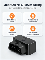 Traceur GPS GSM 2G TrackTok OBD avec microphone et moniteur vocal pour voiture et camion, localisateur sans fil, application gratuite