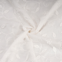 Tissu Sergé Brodé 100% Coton Tissé Tendance pour Robes et Chemises Femme, Sacs, Textile Créatif, Livraison Rapide