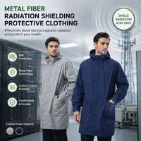Combinaison de travail unisexe en fibre d'acier, anti-radiation, respirante, antistatique, durable