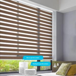 Stores zébrés électriques intelligents à chargement – Rideaux occultants à levage et enroulement, semi-transparents pour une utilisation multi-scènes - Product Image 1