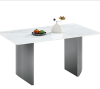 Ensemble table et chaises de salle à manger en marbre de style nordique minimaliste nouvellement conçu, 4 places, durable, meubles de salon modernes