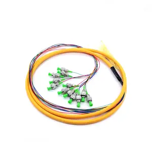 12 colore SM SC 0.9 millimetri in fibra di 12 budle della treccia G657A G.652D SC/APC UPC in fibra della treccia PVC LSZH