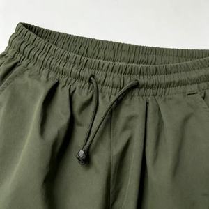 Pantalon <span class=keywords><strong>cargo</strong></span> ample et oversize pour homme de haute qualité, taille élastique, <span class=keywords><strong>en</strong></span> coton noir uni, style streetwear décontracté, taille mi-haute - Product Image 5