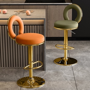 <span class=keywords><strong>Chaise</strong></span> de <span class=keywords><strong>bar</strong></span> meubles de comptoir nordiques en métal cuir pivotant en cuir chaises de cuisine de luxe modernes en or tabouret de <span class=keywords><strong>bar</strong></span> <span class=keywords><strong>pour</strong></span> <span class=keywords><strong>table</strong></span> de <span class=keywords><strong>bar</strong></span> - Product Image 2