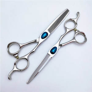 กรรไกรซอยผมตรงจากโรงงาน ขนาด 62 มม. ฝาครอบสีน้ำเงิน สำหรับคนถนัดขวา ใช้ในร้านเสริมสวย ผลิตจากสแตนเลส CF344 - Product Image 5