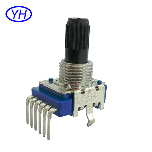 Gold supplier alpha potentiometer vertical Insulation shaft 6 pins linear 11MM rotary b203 b104 a103k b103k potentiometer
