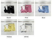 Ensemble de sport 2 pièces personnalisé pour femme : tenue de fitness, yoga et entraînement avec LOGO, short respirant