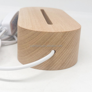 Tự làm tùy chỉnh tròn hình bầu dục hình chữ nhật gỗ ánh sáng ban đêm cơ sở 3D LED đèn hình chữ nhật Acrylic sáng tạo cơ sở giao diện USB - Product Image 6