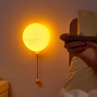 Lampe de nuit LED créative en forme de ballon, mignonne et mini, pour enfants, bébés, en silicone, rechargeable, avec capteur tactile