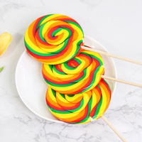 Sucettes géantes arc-en-ciel halal de 200 g, saveur fruitée, sucrées, emballées individuellement, friandises chinoises dures, durée de conservation de 365 jours