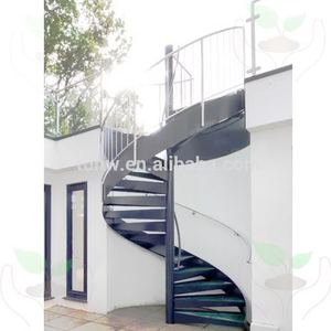Externe Gebruikt Metalen Wenteltrap Met Glazen Loopvlak En Roestvrij Reling/Hot Gegalvaniseerd Spiraal Trap - Product Image 2