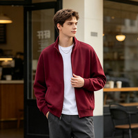 Sweat-shirt à capuche zippé pour homme avec logo personnalisé, col montant, doublure, fermeture éclair sur le devant, vêtement décontracté pour tous les jours