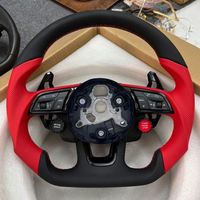 Accessoires de volant de voiture en cuir rouge personnalisés pour Audi Q7 C6 C8 A8 S6 S7 B8 B9 S3 S4 S5 A3 A4 A5 A6 A8 Q5 RS3 RS7