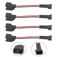 Harnais de raccordement pour injecteur de carburant EV6 vers MULTEC 2 broches en cuivre, étanche IP67, prise 12V 15A pour mise à niveau du système de carburant automobile