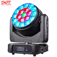 Foco móvil profesional de 19 piezas y 40W con LED Bee Eye, luz de lavado 2800K-8500K CTO 17/21/25/37 canales para uso en teatro, estudio de TV y proyectos de espectáculos