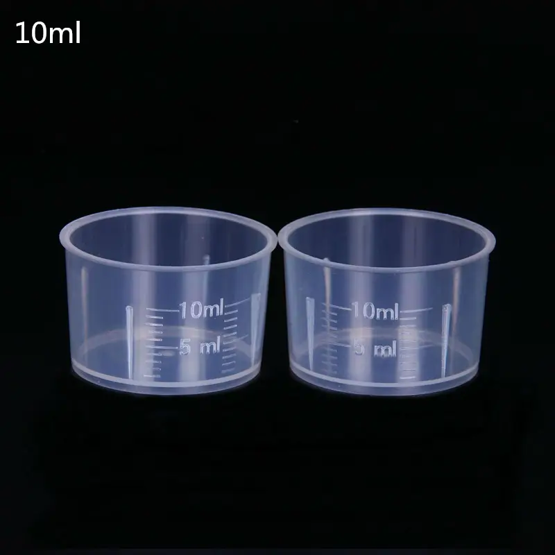 10ml 1/3OZ pp tazza di misurazione, laurea di plastica soluzione Orale tazza, liquidi per via orale cap
