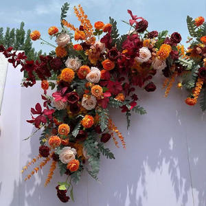 Camino de mesa de <span class=keywords><strong>flores</strong></span> de boda de seda artificial realista hecho a mano para graduación Navidad Halloween Año Nuevo chino-venta al por mayor - Product Image 5