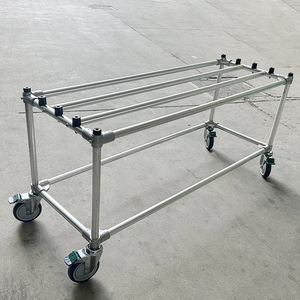 Aluminum Alloy Hospital Trolley 124x48x63cm With Brakes And Swivel Castors For Transporting Remains - Product Image 1