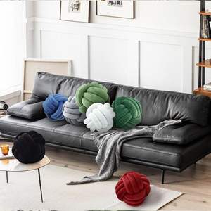 Cojín Redondo Grande de 35 cm, Suave, <span class=keywords><strong>con</strong></span> Nudo, para Sofá, Dormitorio, Decoración del Hogar, Cojín Decorativo <span class=keywords><strong>con</strong></span> Nudo - Product Image 5