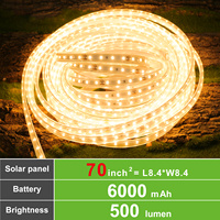 Intelamp Escalera Balcón Villa Cadena de luces Tira Impermeable Casa de hadas Exterior Solar LED Jardín Luz