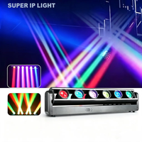 Luz de matriz de cabeza móvil 6 Eyes 80W RGBW 4 en 1 3.5 °   Iluminación de Escenario DMX con Efecto Estroboscópico y de Haz de Luz para Fiestas y Eventos