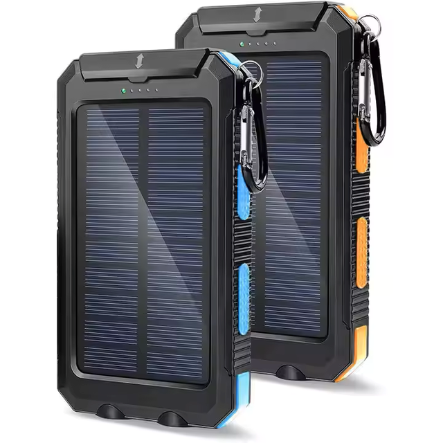 2026 New Waterproof Outdoor Solar Battery Wireless Power Banks Supplies 20000mah Solar Panel Portable Charger