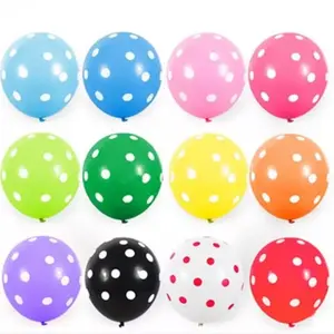 100pcs 12 inch Black Red White Spot Latex Balloons Polka Dot Wave Point Globos Baby Shower Wedding Party Decoration Supplies