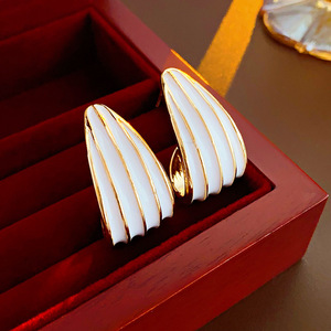 Boucles d'oreilles créoles vintage en argent 925, bijoux de mode de luxe léger, prix de gros usine, pour femmes - Product Image 4
