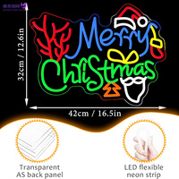 Enseigne néon 3D personnalisée Joyeux Noël, lumière LED USB en acrylique, décoration de Noël pour la maison, le bar, la cave des hommes, cadeau de vacances unique pour la famille et les amis