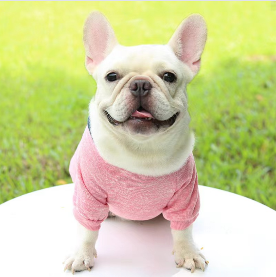 Casual Sporty Style Warm Puppy Dog Cloth Thickened Soft Solid Color Pet Hoodies