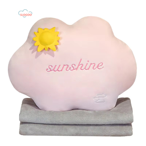 Mới Sang Trọng Ném Chăn Gấp Vào Gối Fluffy Sợi Đan Siêu Mềm Có Thể Gập Lại Chăn Gối Dễ Thương Sao Đám Mây Đệm - Product Image 1