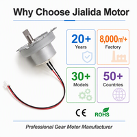 Motor de Engranajes de CC JLD-500 de 24V y 60rpm con Conector de Cable, Clasificación IP55 a Prueba de Explosiones, Montaje con Brida para Electrodomésticos y Hogar Inteligente