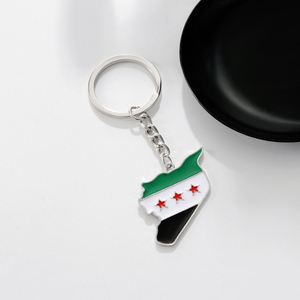 Hot Selling Metal Necklace Syria <b>Map</b> Flag Pendant Creative Jewelry Men and Women Metal Necklace Pendant Customize - Product Image 5