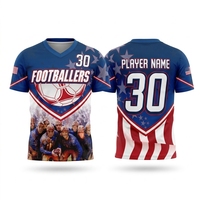 Kaus Softball Tim Kustom Pola Desain Klasik Sublimasi