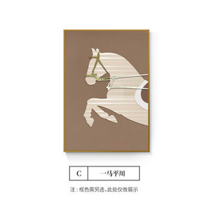 Dekorasi lorong abstrak buatan tangan 3D hewan lukisan kuda gambar seni dinding - Product Image 6