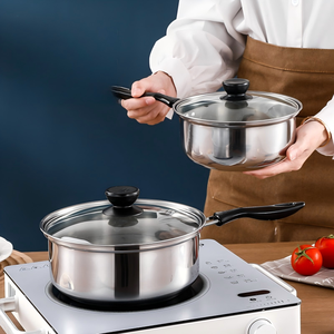 Olla de leche y sopa de acero inoxidable de lujo, mini olla pequeña y gruesa <span class=keywords><strong>para</strong></span> cocinar fideos, <span class=keywords><strong>calentar</strong></span> leche, fideos instantáneos y <span class=keywords><strong>comida</strong></span> <span class=keywords><strong>para</strong></span> bebés - Product Image 1