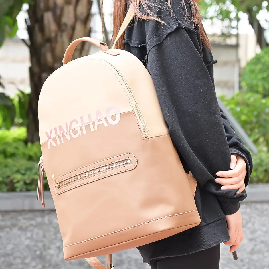 Trendy Brand Women Casual Backpacks Vegan Leather Travel Bookbag Rucksack College School Backpack For Girls